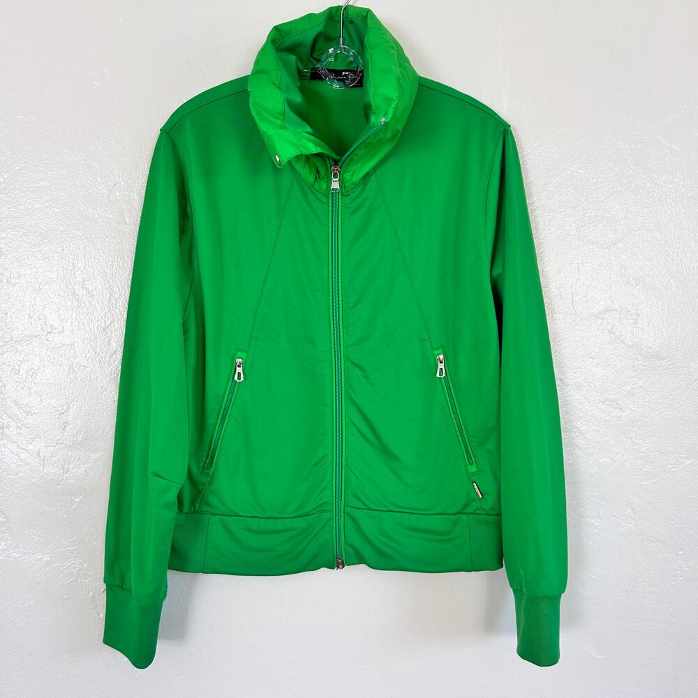 RLX Ralph Lauren Jacket Women's M Green Activewear Hoodie Y2K